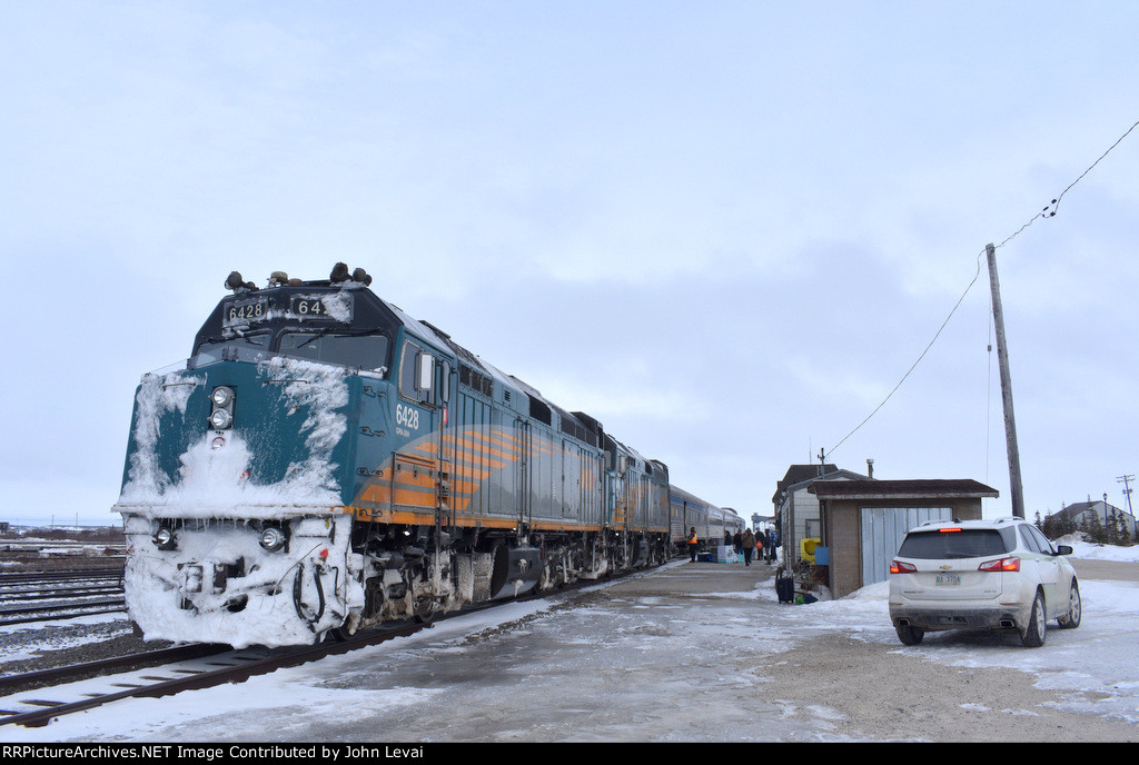 VIA Rail Train # 693 after having arrived from Wpeg 